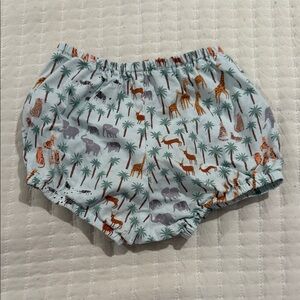 Safari Animal Print Baby Bloomers - Light Blue